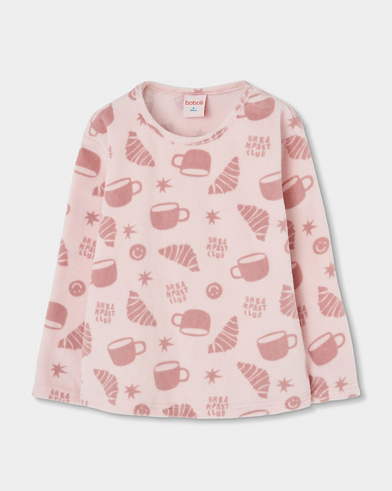 BOBOLI Velour pyjamas printed for girl - 484084