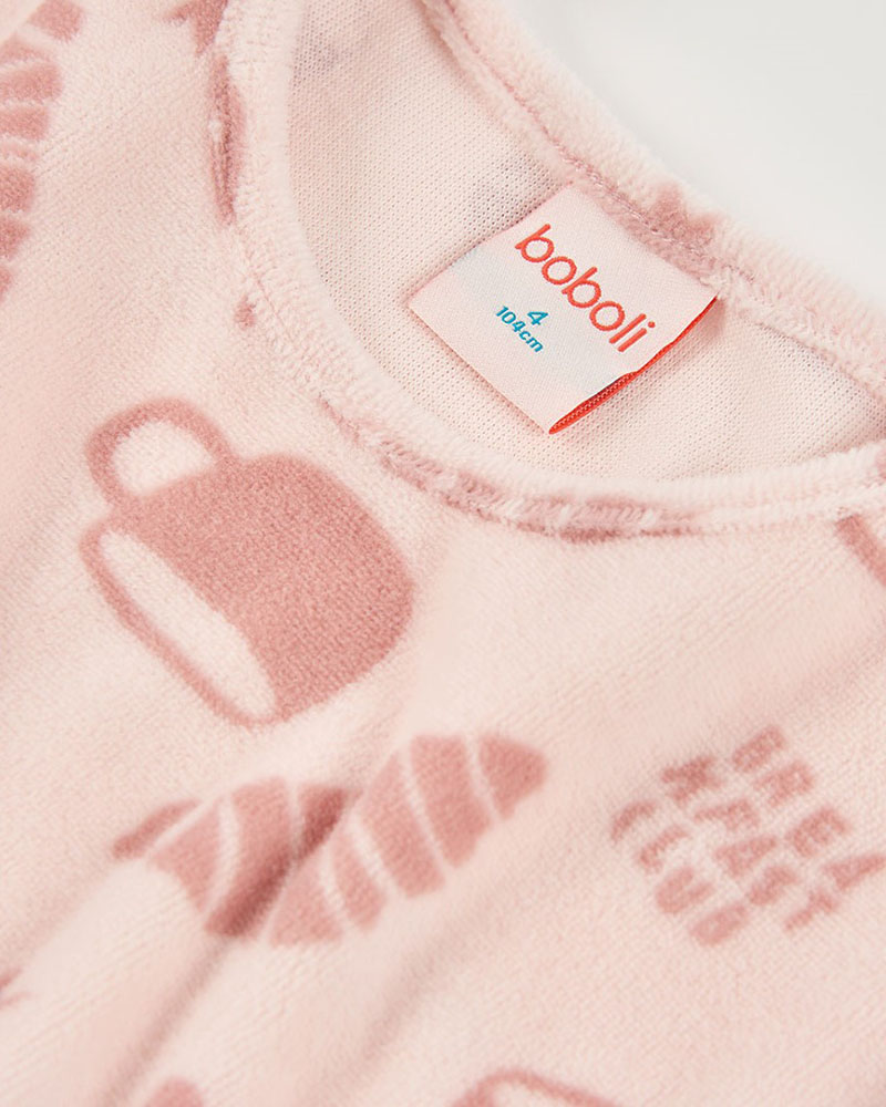 BOBOLI Velour pyjamas printed for girl - 484084