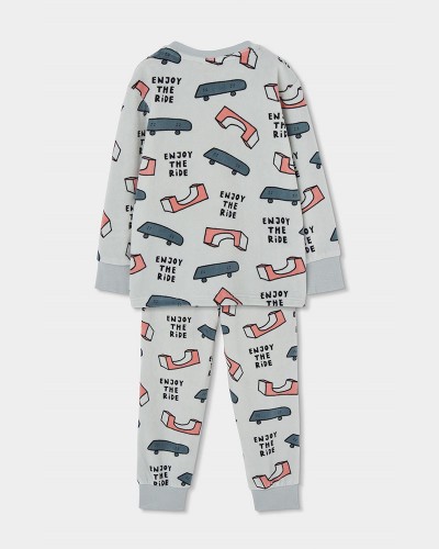BOBOLI Velour pyjamas printed for boy -BCI - 684020