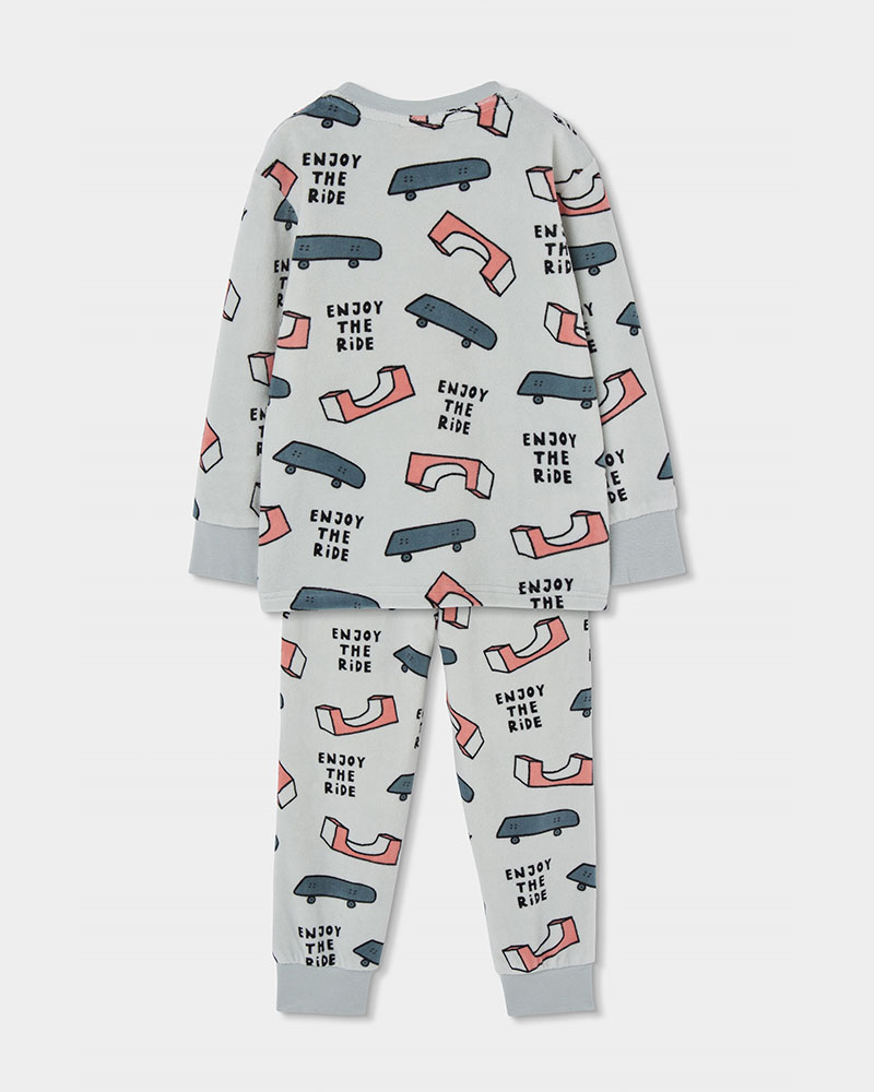 BOBOLI Velour pyjamas printed for boy -BCI - 684020