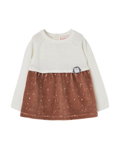 BOBOLI Knitwear combined dress for baby -BCI - 144021