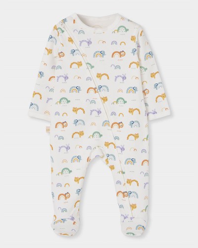 BOBOLI Interlock play suit printed for baby -BCI - 204017
