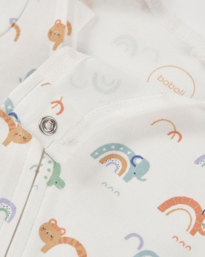 BOBOLI Interlock play suit printed for baby -BCI - 204017