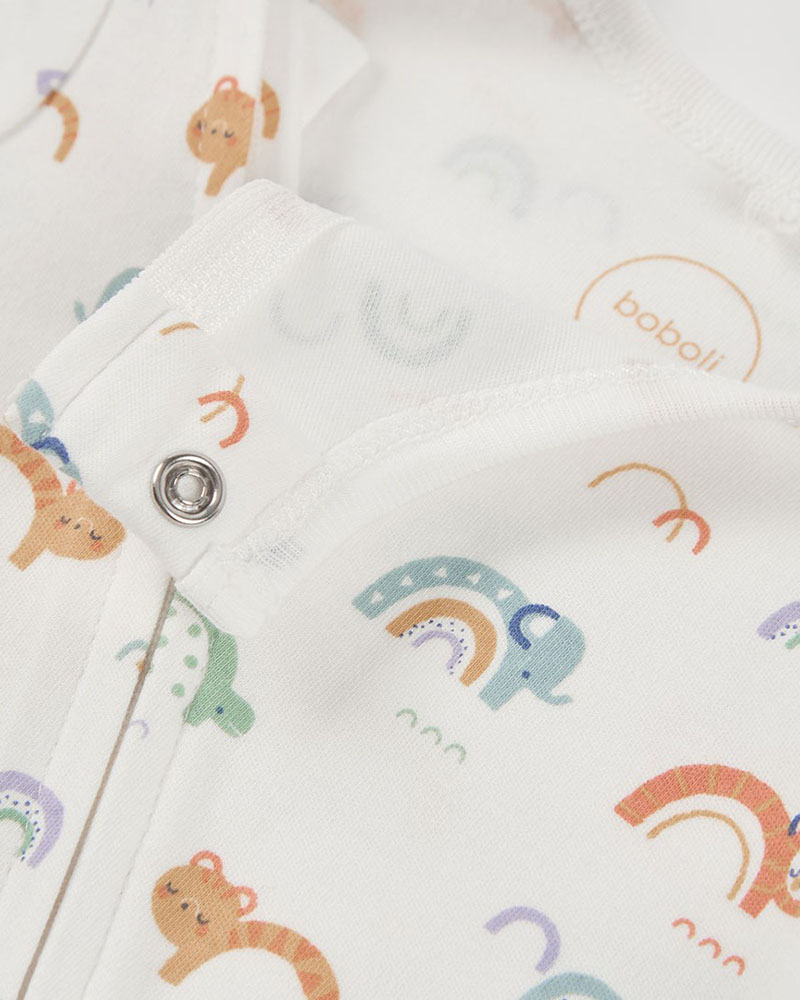 BOBOLI Interlock play suit printed for baby -BCI - 204017