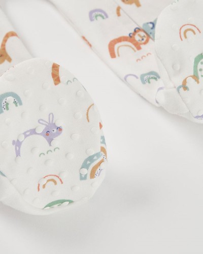 BOBOLI Interlock play suit printed for baby -BCI - 204017