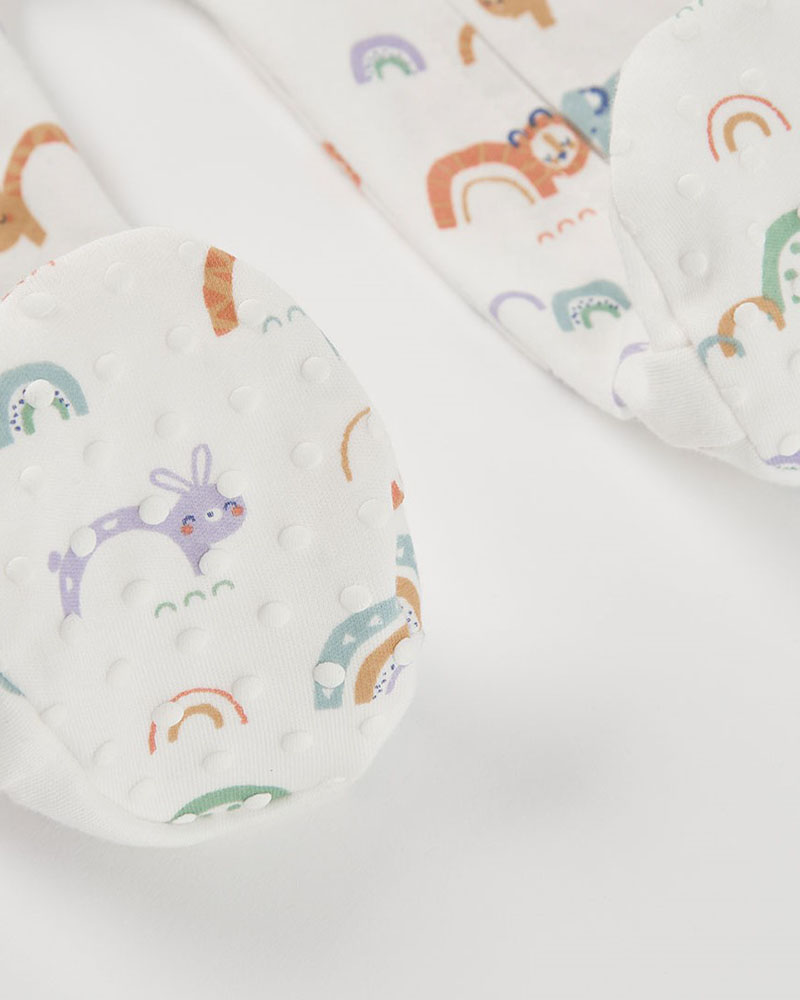 BOBOLI Interlock play suit printed for baby -BCI - 204017