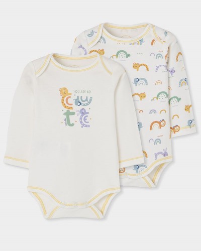 BOBOLI Pack 2 bodys interlock for baby -BCI - 204028