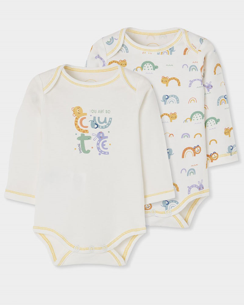 BOBOLI Pack 2 bodys interlock for baby -BCI - 204028
