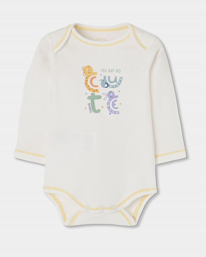 BOBOLI Pack 2 bodys interlock for baby -BCI - 204028