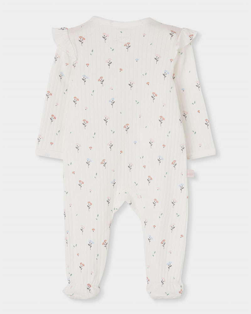 BOBOLI Interlock play suit floral for baby -BCI - 104016