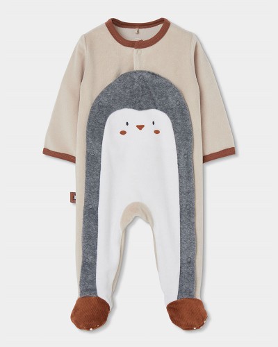 BOBOLI Velour play suit for baby -BCI - 244066