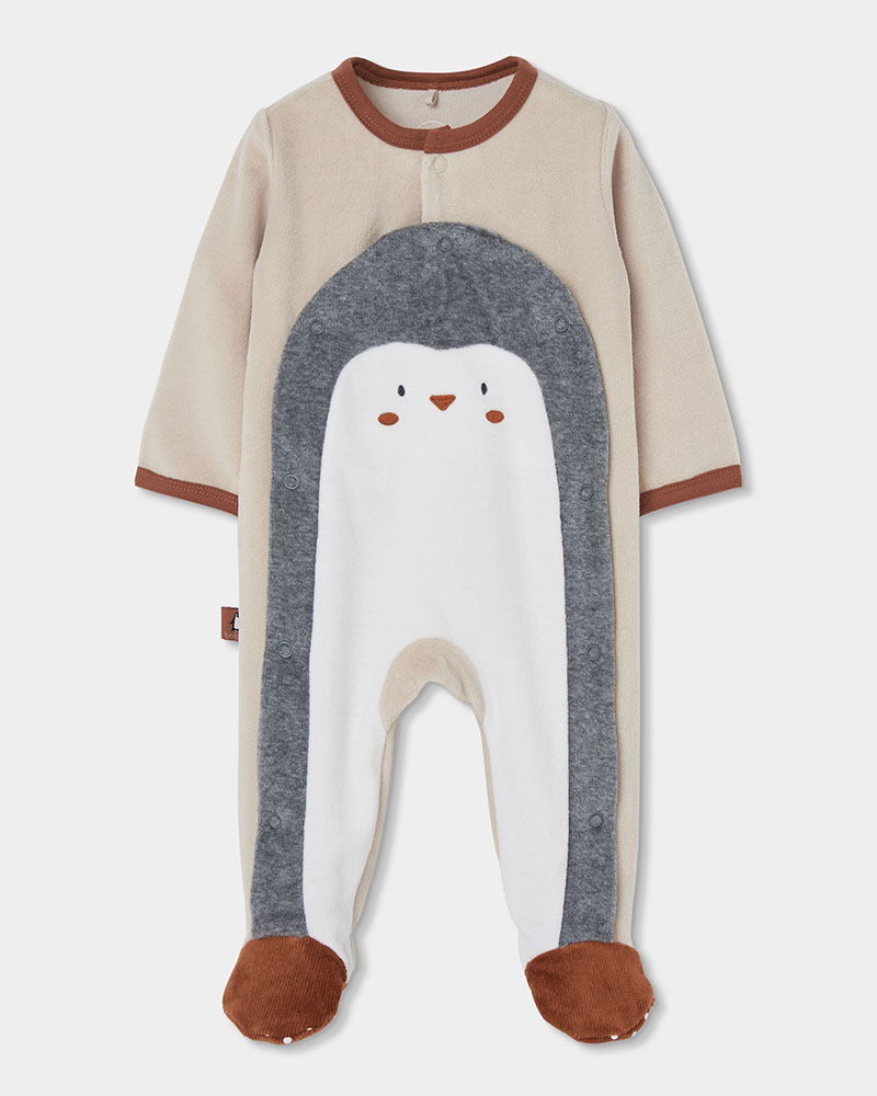 BOBOLI Velour play suit for baby -BCI - 244066