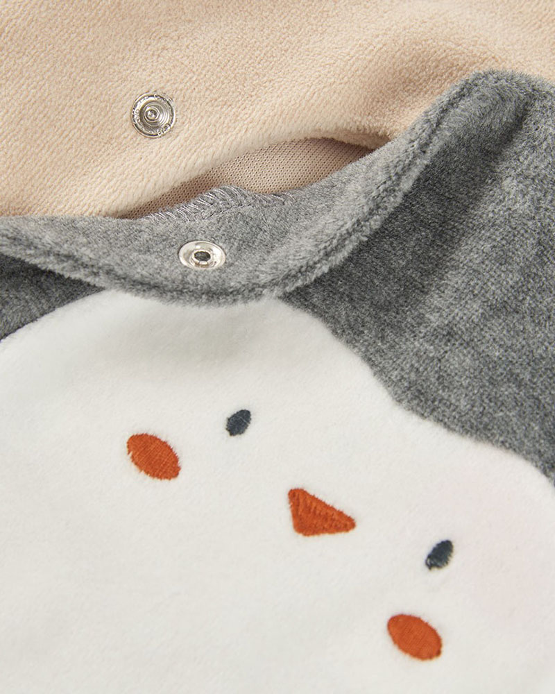BOBOLI Velour play suit for baby -BCI - 244066