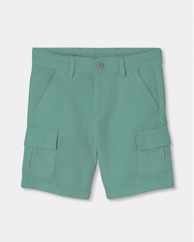 BOBOLI Linen bermuda shorts for boy -BCI - 813068