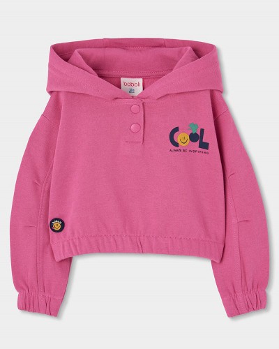BOBOLI Fleece with hood sweatshirt for girl -BCI - 304030