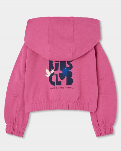 BOBOLI Fleece with hood sweatshirt for girl -BCI - 304030