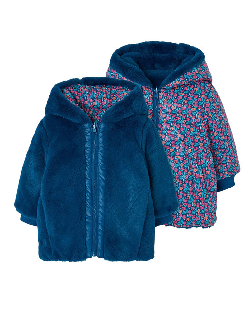 BOBOLI Reversible technical fabric parka for girl - 314143