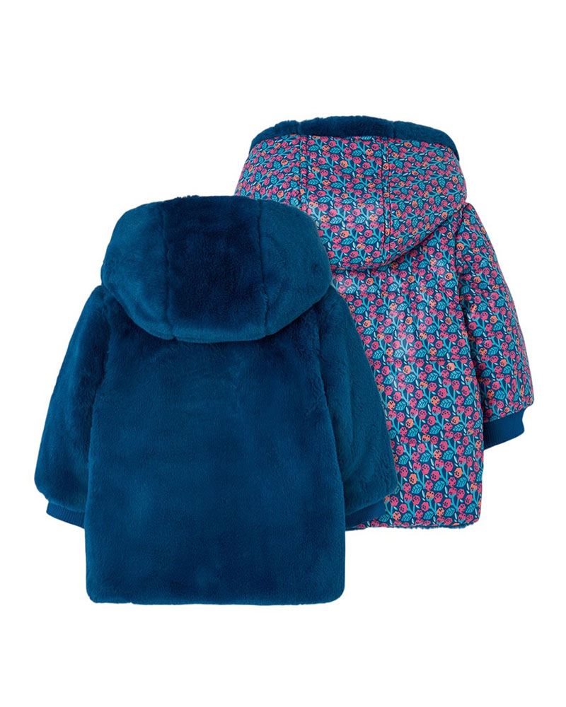 BOBOLI Reversible technical fabric parka for girl - 314143