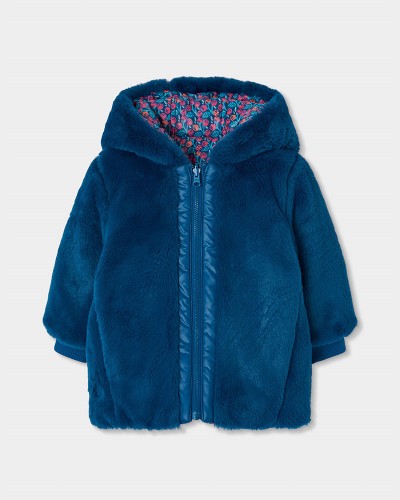 BOBOLI Reversible technical fabric parka for girl - 314143