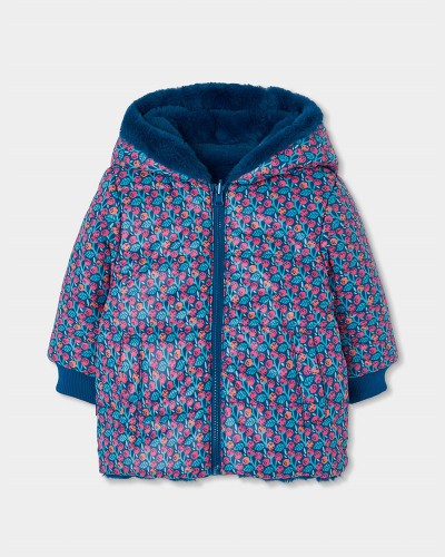 BOBOLI Reversible technical fabric parka for girl - 314143