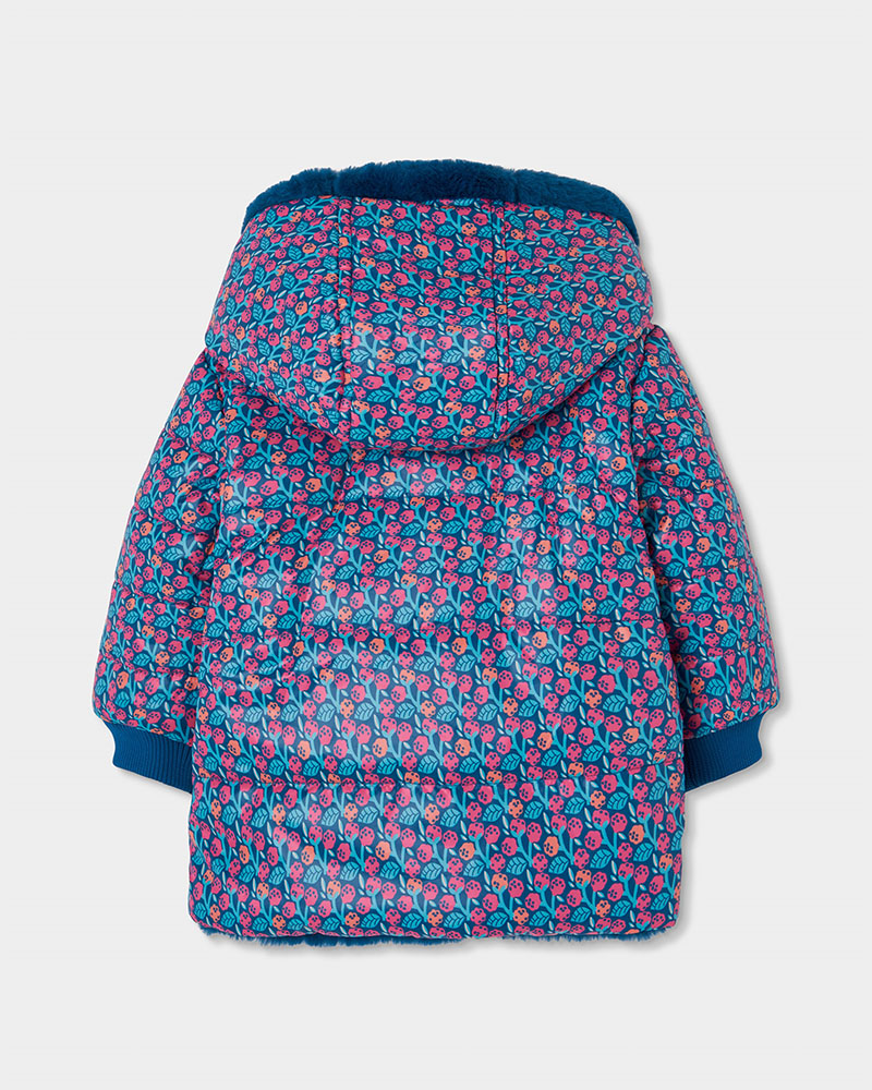BOBOLI Reversible technical fabric parka for girl - 314143