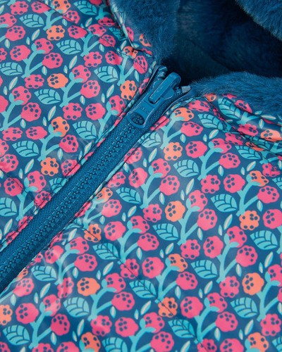 BOBOLI Reversible technical fabric parka for girl - 314143