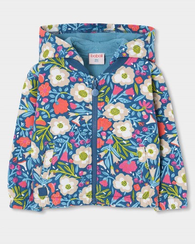 BOBOLI Fleece jacket floral for girl -BCI - 314165