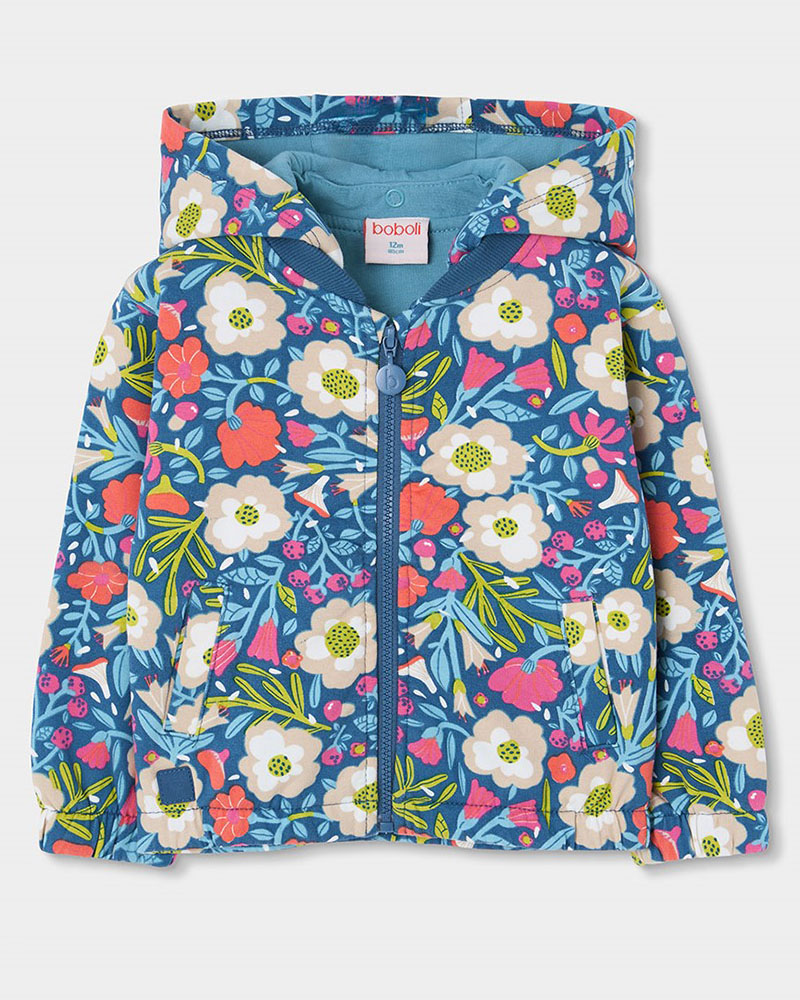 BOBOLI Fleece jacket floral for girl -BCI - 314165