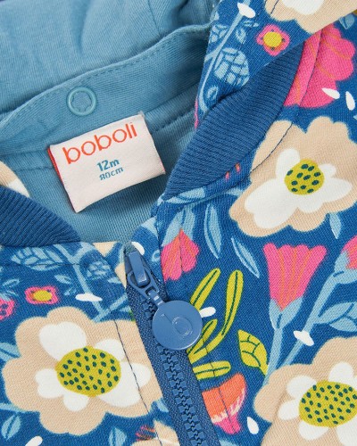BOBOLI Fleece jacket floral for girl -BCI - 314165