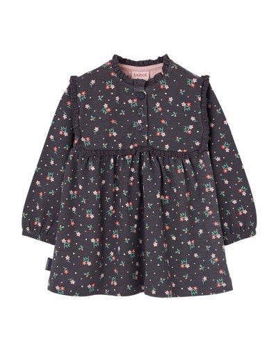 BOBOLI Interlock dress floral for girl -BCI - 324155