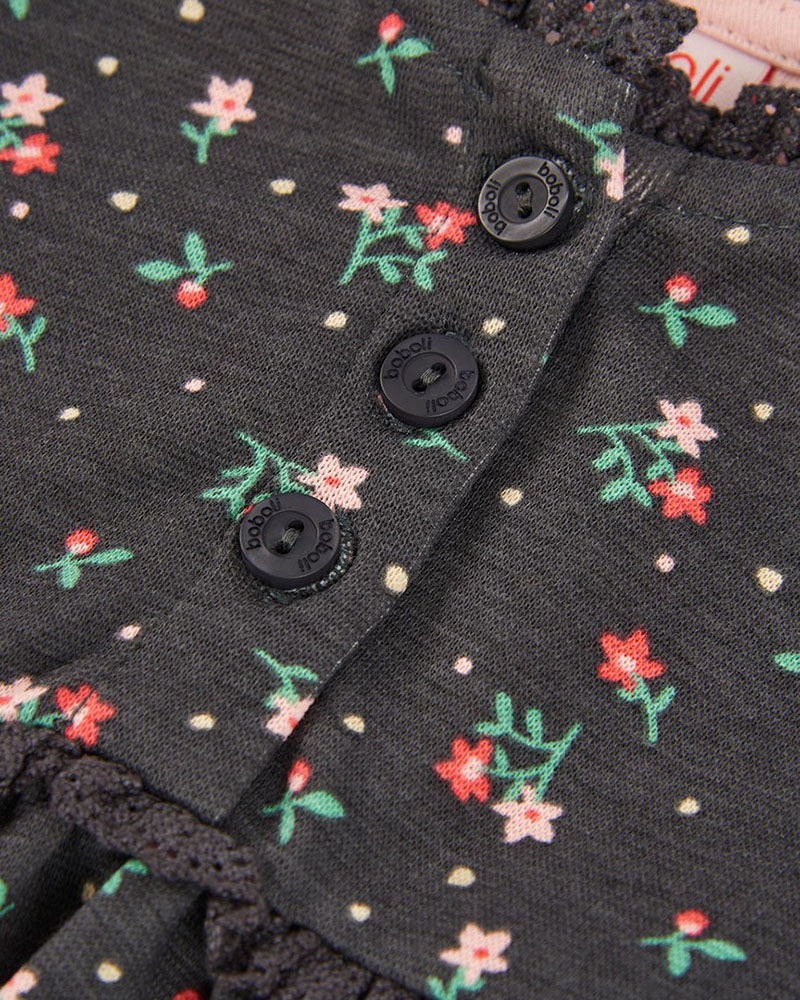 BOBOLI Interlock dress floral for girl -BCI - 324155