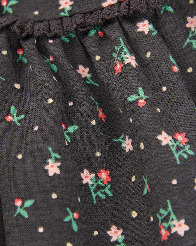 BOBOLI Interlock dress floral for girl -BCI - 324155
