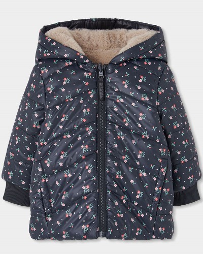 BOBOLI Reversible technical fabric parka for girl - 324199