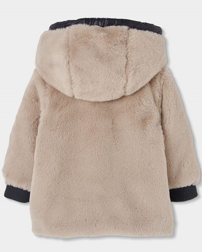 BOBOLI Reversible technical fabric parka for girl - 324199