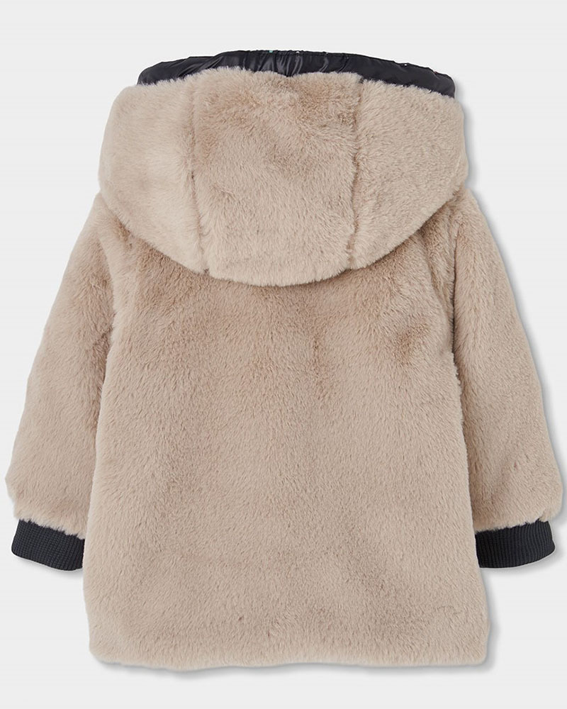 BOBOLI Reversible technical fabric parka for girl - 324199