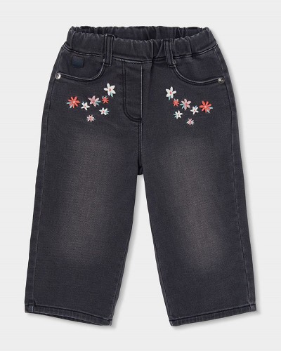 BOBOLI Denim trousers knit for girl -BCI - 324010
