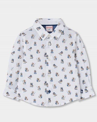 BOBOLI Poplin shirt printed for boy - 814014