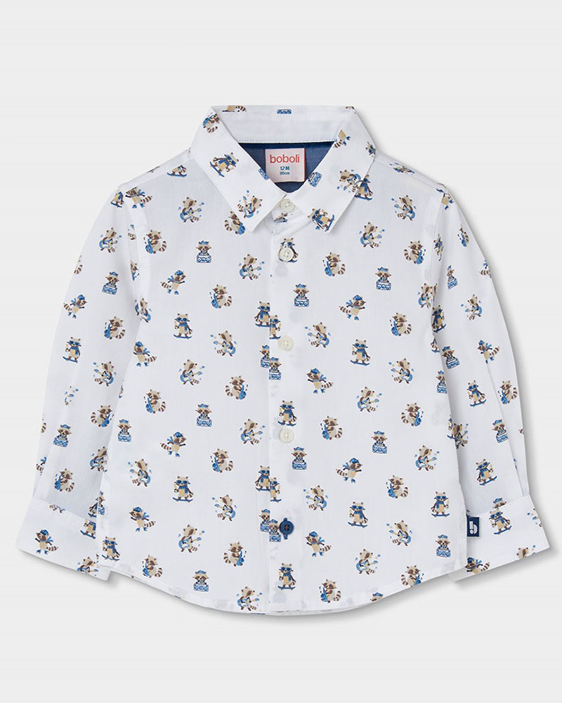BOBOLI Poplin shirt printed for boy - 814014