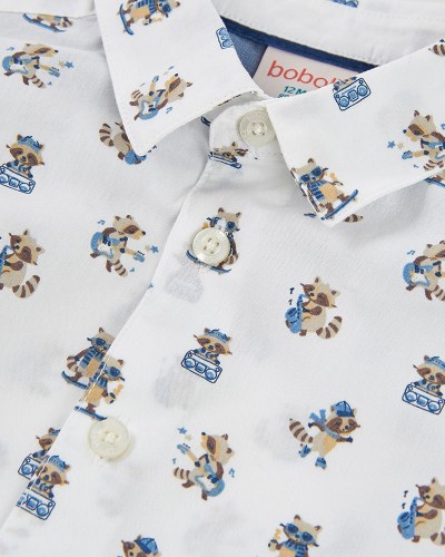 BOBOLI Poplin shirt printed for boy - 814014