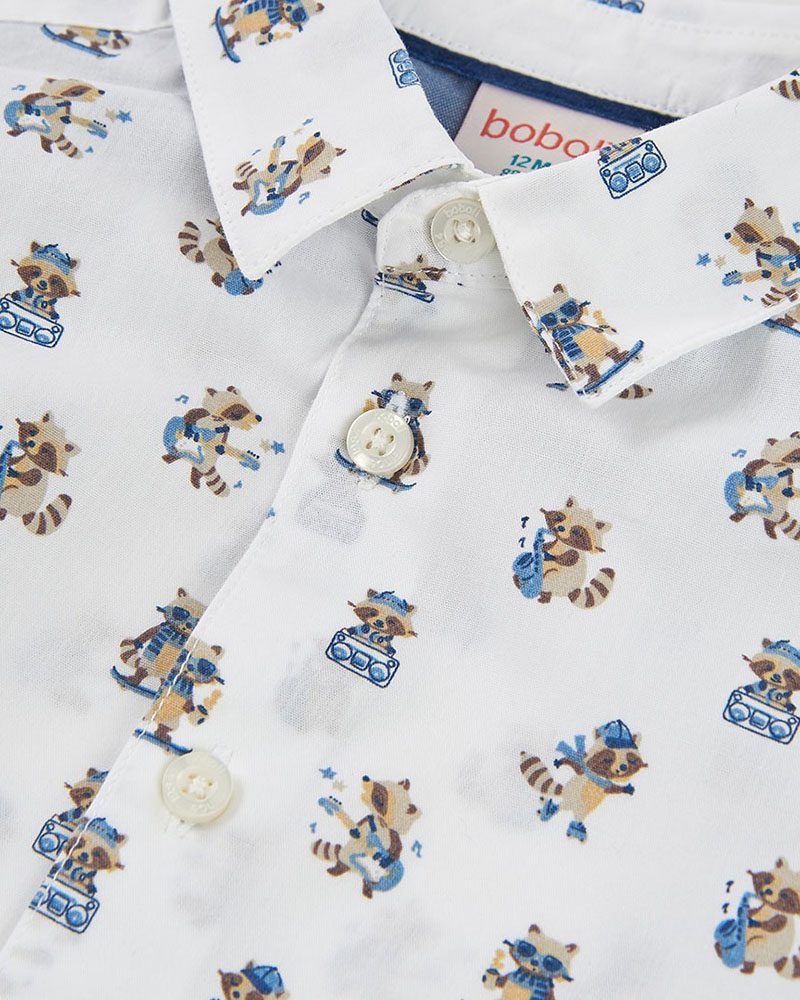 BOBOLI Poplin shirt printed for boy - 814014