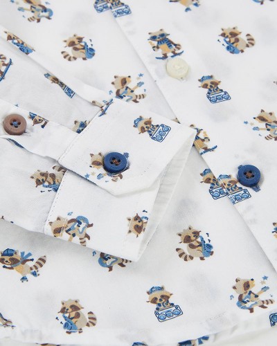 BOBOLI Poplin shirt printed for boy - 814014