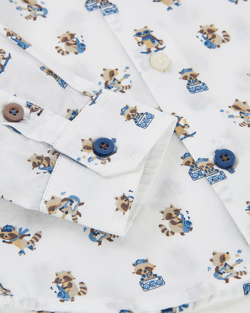 BOBOLI Poplin shirt printed for boy - 814014