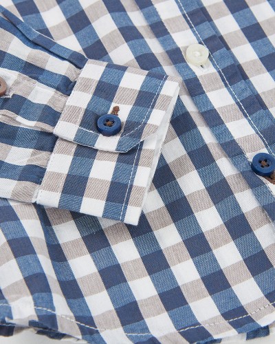 BOBOLI Poplin shirt check for boy -BCI - 814047