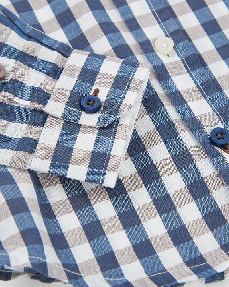 BOBOLI Poplin shirt check for boy -BCI - 814047