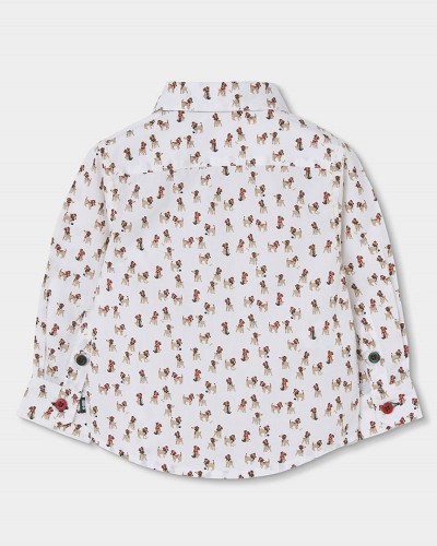 BOBOLI Poplin shirt printed for boy -BCI - 824015