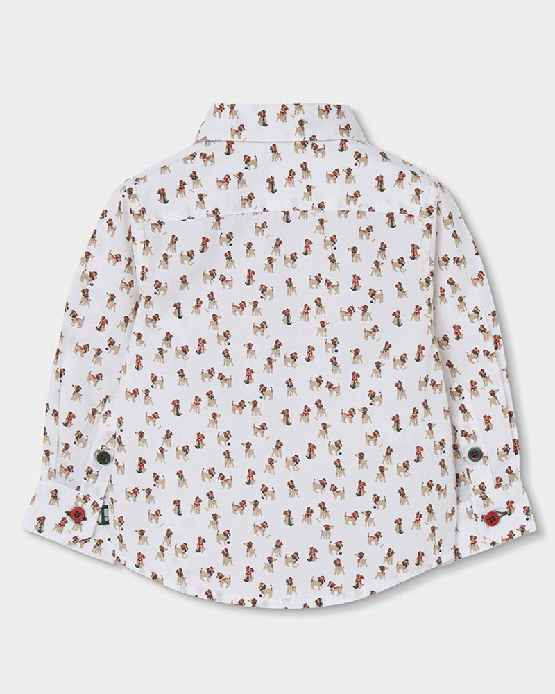 BOBOLI Poplin shirt printed for boy -BCI - 824015
