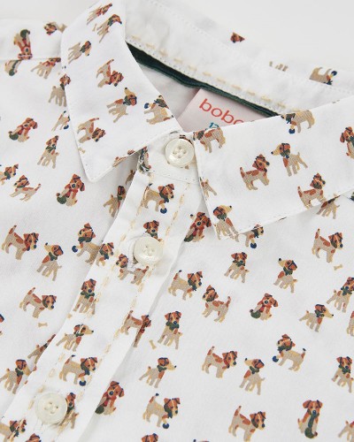 BOBOLI Poplin shirt printed for boy -BCI - 824015