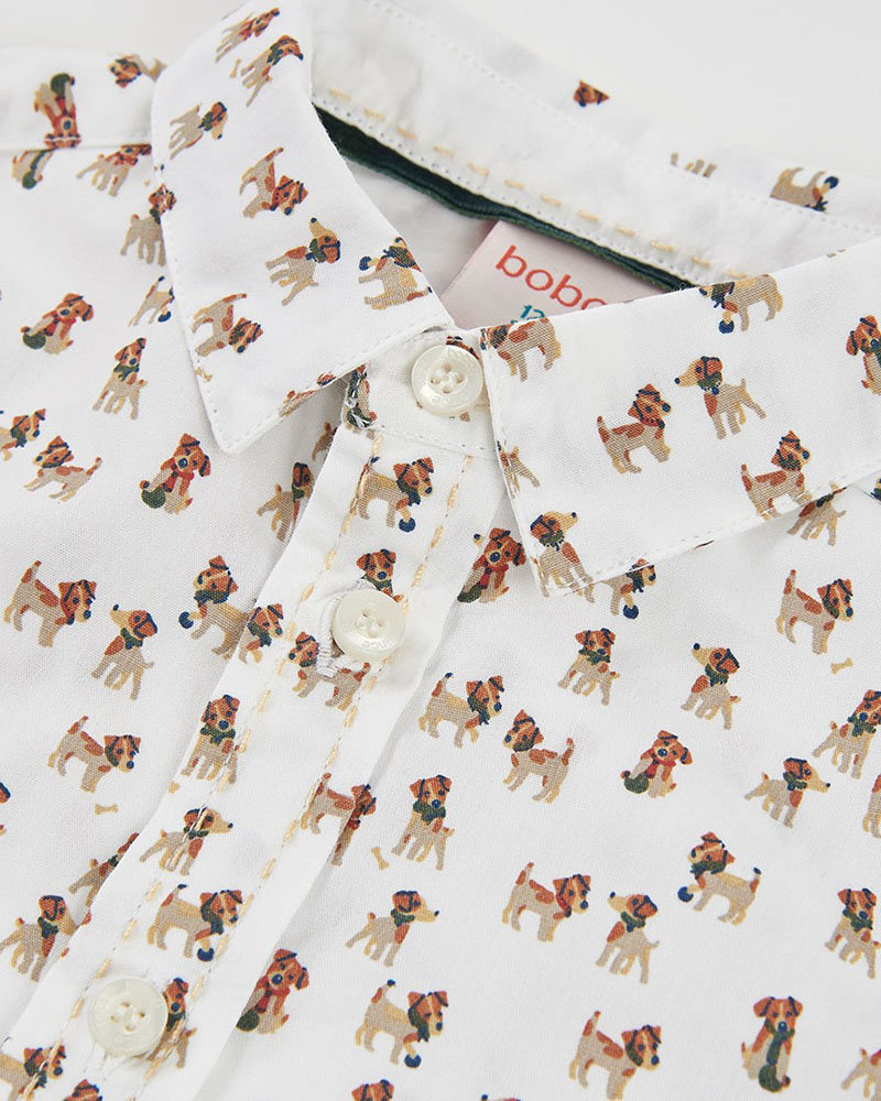 BOBOLI Poplin shirt printed for boy -BCI - 824015