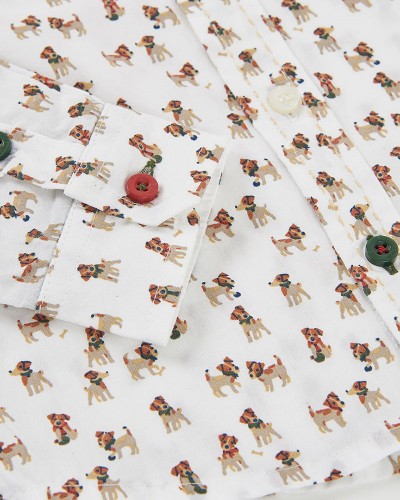 BOBOLI Poplin shirt printed for boy -BCI - 824015