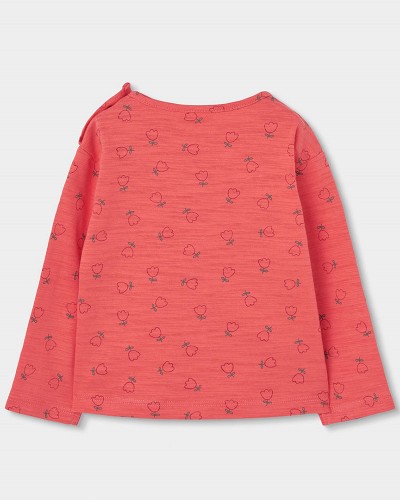 BOBOLI Knit t-Shirt flame for girl -BCI - 334044
